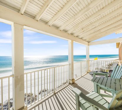 3rd Floor Private Beachfront Balcony Off the Primary Bedroom Suite is Perfect for Morning Coffee or Evening Cocktails.