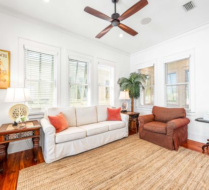 Sleep, lounge, repeat — this sleeper sofa’s got you covered, day or night!   Located in the 3rd floor primary bedroom suite.