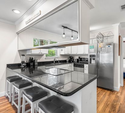 Fully Stocked Kitchen with stainless steel appliances