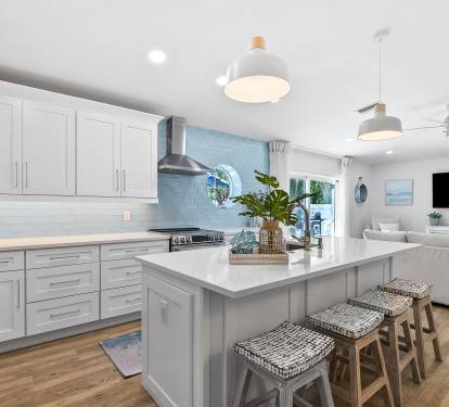 Kitchen and living area