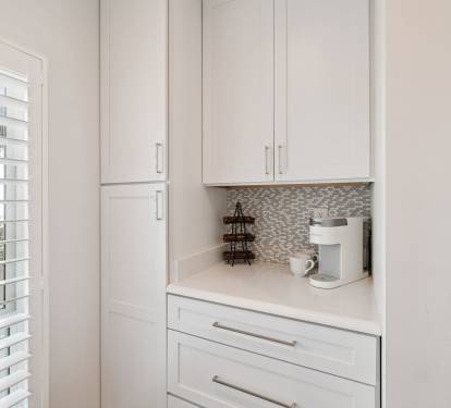 Coffee Bar & Ample Storage Space