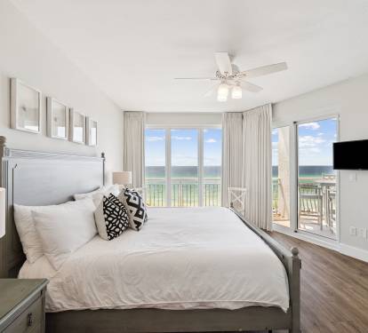 Primary King Suite - Flat-Screen TV + Gulf-Front Balcony Access