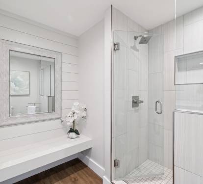 Rinse Off in the Oversized Walk-In Shower
