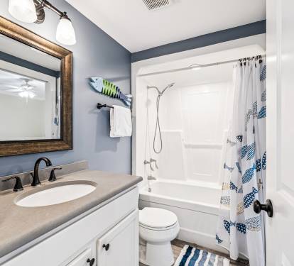 Queen Guest En-Suite - Single Vanity & Shower/Tub Combo