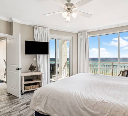 Primary King Suite - Flat-Screen TV + Gulf-Front Balcony Access