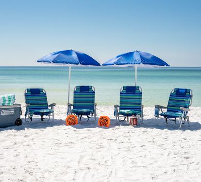 4 Additional Beach Chairs and 2 umbrellas Included!!