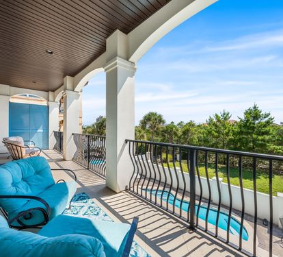 2nd Floor Balcony with Plenty of Seating overlooking Pool