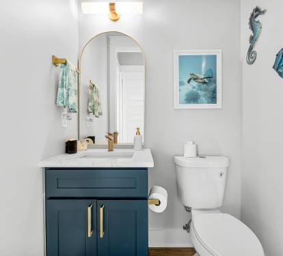 Half Bath off Kitchen