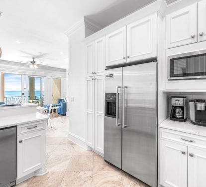 Open Kitchen with Stainless Steel Appliances