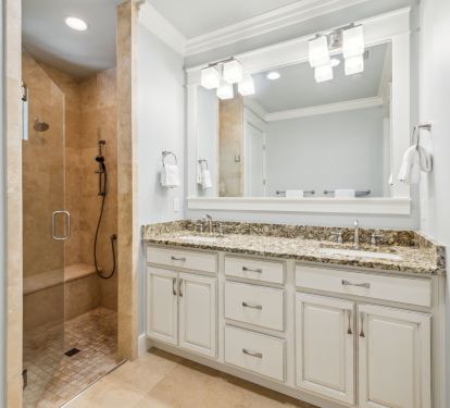 Primary King En-Suite - Dual Vanities & Walk-In Shower