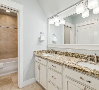 2nd Floor - Shared Guest Bath - Dual Vanities