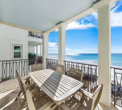 Second Floor Covered Outside Dining Seating for 6 Right off of the Living Room.