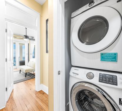 Washer and Dryer Third Floor Hallway Closet.