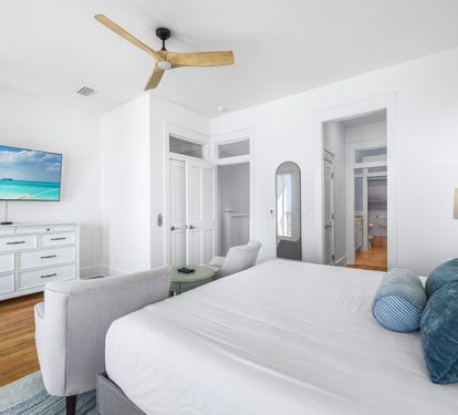 Third Floor King Primary ensuite Bedroom. 55' Smart TV