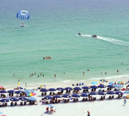 Seasonal amenities available for purchase by beach vendor