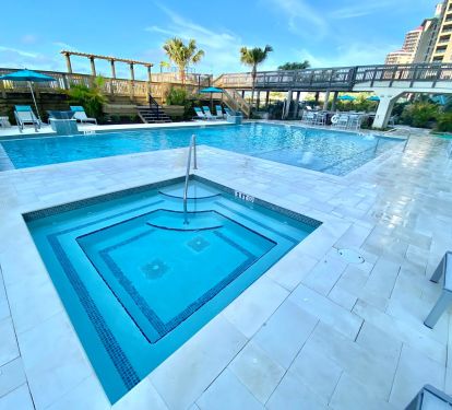 Newly renovated pool & hot tub!