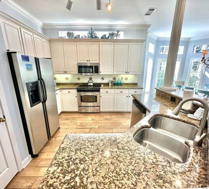 Fully stocked kitchen