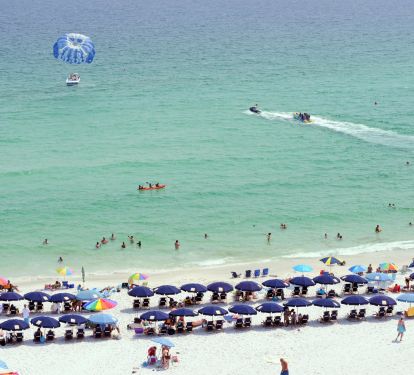 Seasonal amenities available for purchase by beach vendor