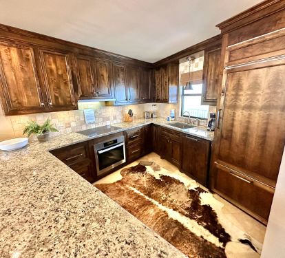 Fully stocked kitchen
