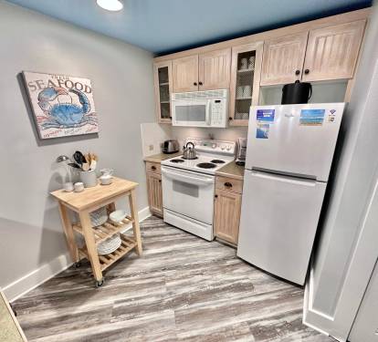 Fully stocked kitchen