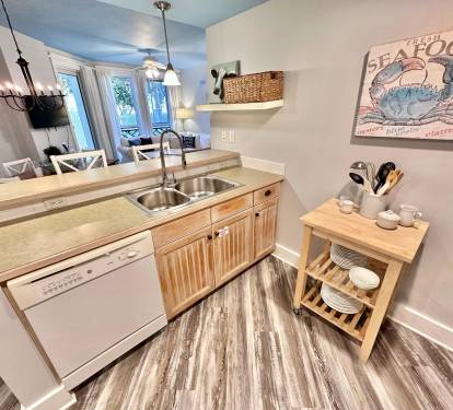 Fully stocked kitchen