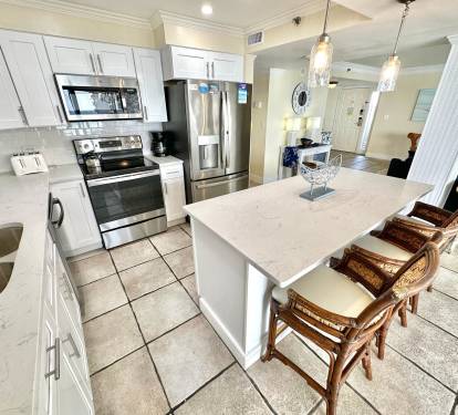 Fully stocked kitchen