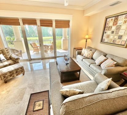 Golf course views from Living Room