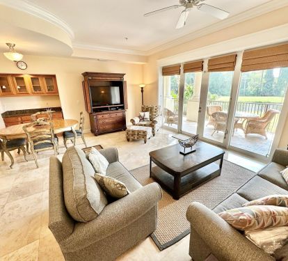 Golf course views from Living Room