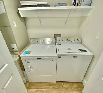 Full-sized washer and dryer