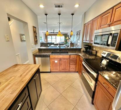 Fully stocked kitchen