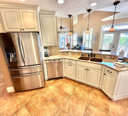 Fully stocked kitchen