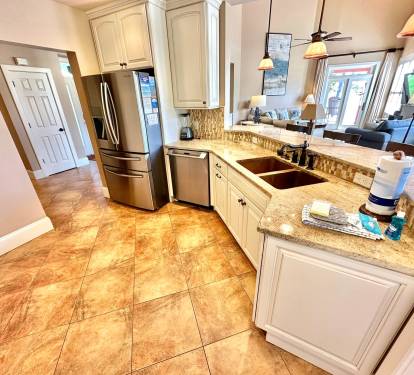 Fully stocked kitchen