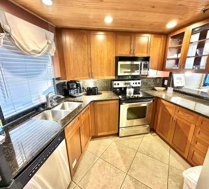 Fully stocked kitchen