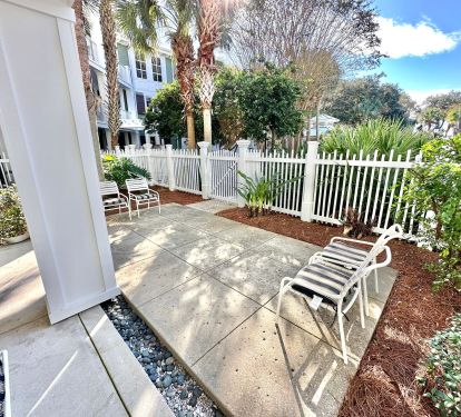 Patio overlooking the terrace