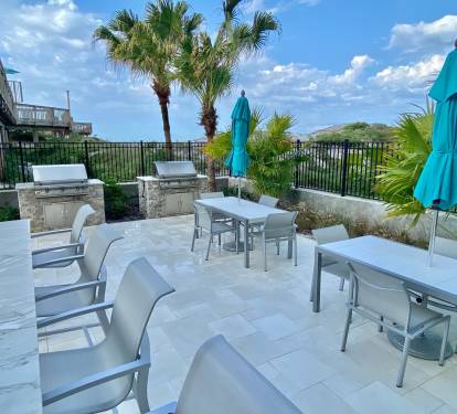 Grilling area for summer cookouts