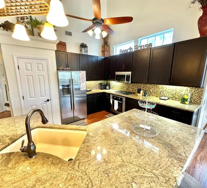 Fully stocked kitchen