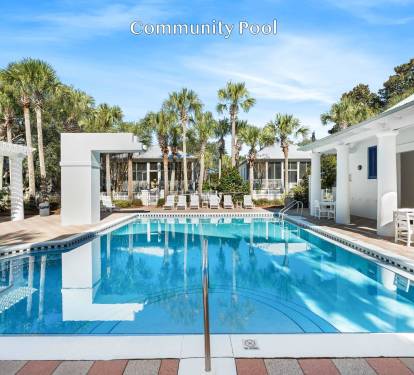Frangista Community Pool, Plenty of Seating and Lounging areas as well as Mens and Womens Bathrooms. The Pool is a Short 2-3 Minute Walk from Sunset Over Seas.