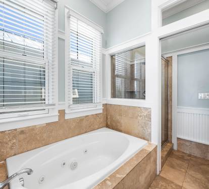 Primary Bedroom Soaking Tub.