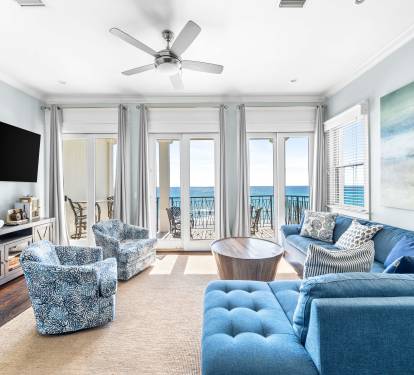 Second Floor Living and Dining with Incredible Gulf Front Views
