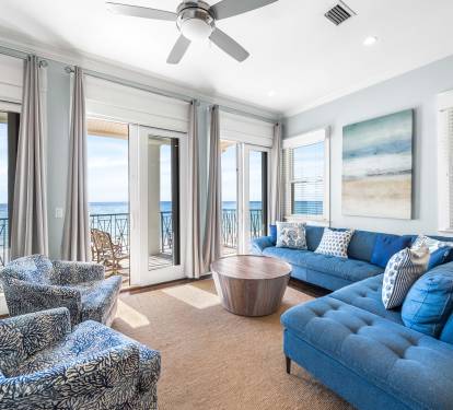 Every Seat in the Living/Dining Area has a Gulf View.