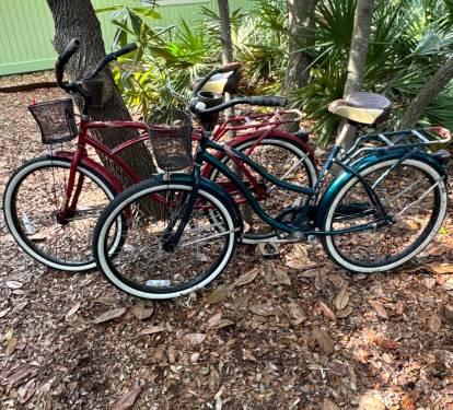 2 bikes available to cruise the streets