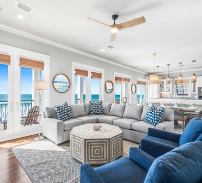 2nd Floor Living Area with Kitchen. Amazing Beach Views!