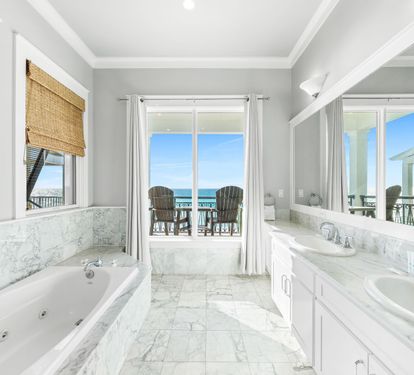 Primary Bathroom with Soaking Tub and Walk-In Shower