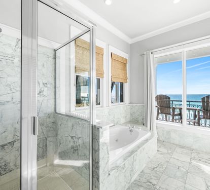 Primary Bathroom with Soaking Tub and Walk-In Shower