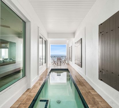 Covered swimming pool on the beach!