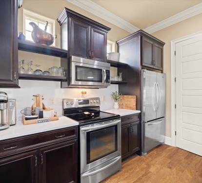 Fully stocked kitchen