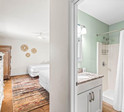 Double Queen Bedroom with Private Bath and Laundry Room