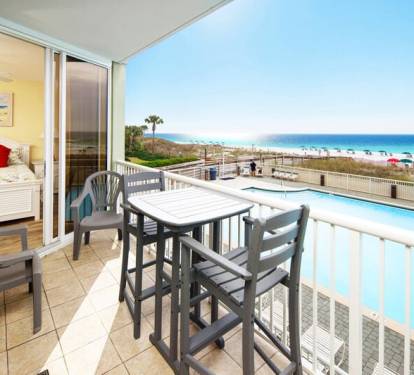 Balcony View - Waters Edge Resort Unit 212 Fort Walton Beach Okaloosa Island Vacation Rentals