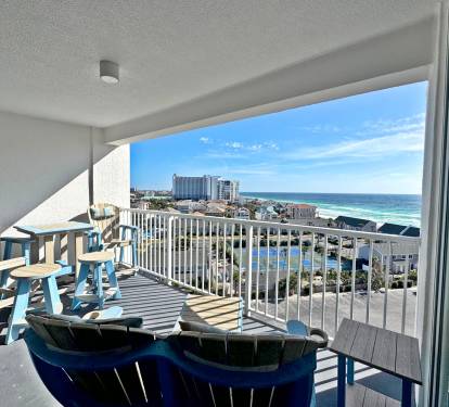 Sip your morning coffee on your private balcony while soaking in stunning ocean views and coastal cityscape stretching to the horizon.