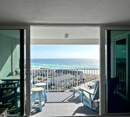 Step onto your private balcony and breathe in the ocean breeze while watching waves dance across pristine waters.